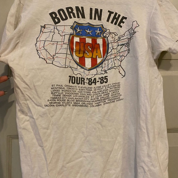 Vintage 83/84 Bruce Springsteen and The E Street Band Born in The USA tour tee - Picture 2 of 2
